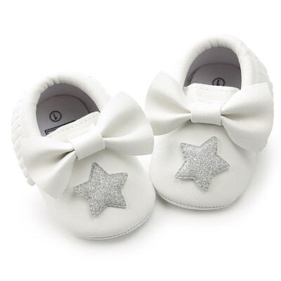 

Baby Girl Sequins Bowknot Star Tassel Fashion Toddler First Walkers Kid Shoes