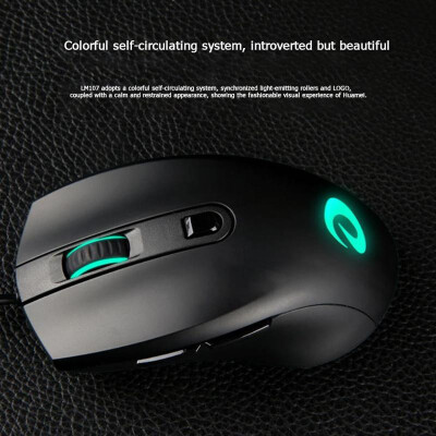 

DAREU LM107 Color Cycle 6 Keys USB Wired 3200 DPI Adjustable Gaming Mouse