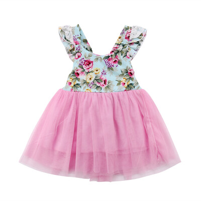 

Flower Girl Dress Princess Kids Baby Lace Floral Party Dress Bridesmaid Dress