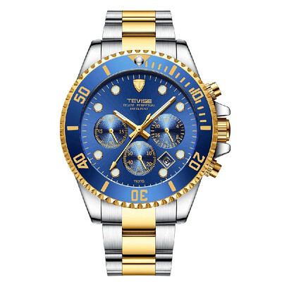 

TEVISE T823 Brand Men Watch Luxury Quartz Watch Sport Stainless Steel Clock Relogio Masculino for Gift