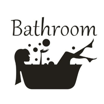 

Wall 3D Bathroom Door Sticker Environmental protection Modern Simple Decoration Home Decor