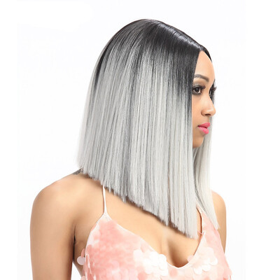 

Noble Hair Synthetic Lace Front Wig Straight Hair 14 Inch Lace Wigs For Black Women Ombre Hair Synthetic Lace Front Wig