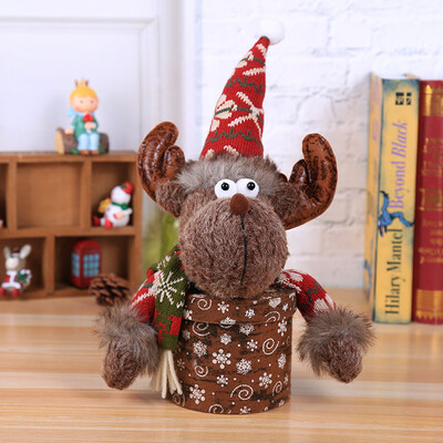 

Tailored Christmas Decoration Snowman Santa Elk Christmas Sweet Candy Jar Box
