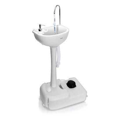 

Ktaxon 19L Outdoor Wash Basin Sink Water Tank Faucet Removable for Portable Tiolet&Camping for BBQ Backyard Garden