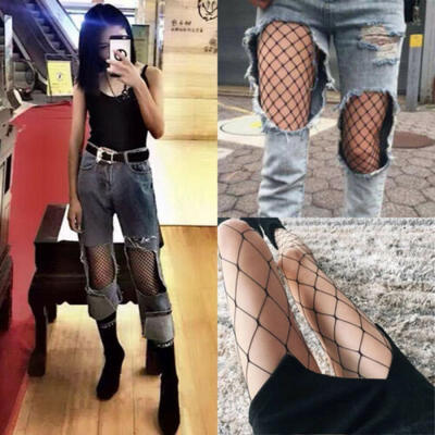 

US Women Fishnet Mesh Thigh High Stockings Tights Lingerie Pantyhose Long Socks