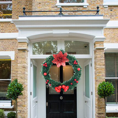 

Toponeto Christmas Wreath Front Door Decorations Garland Winter Hanging Ornaments