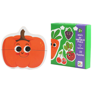 

Gotoamei Kids Baby Wooden Wood Animal Cognition Puzzle Fruit Learning Educational Toy