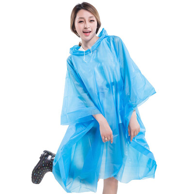 

Women Men Fashion PEVA Breathable Outdoor Riding Poncho Pullover Hooded Raincoat