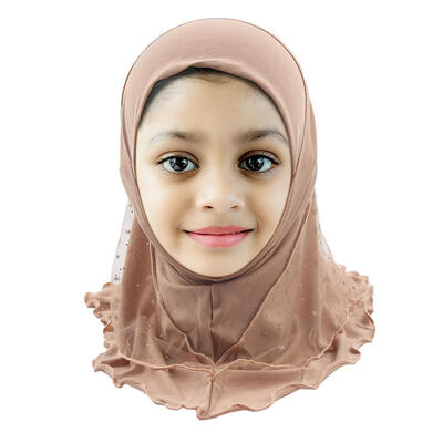 

Summer Children Gauze Muslim Headscarf Breathable Elastic Headwrap Caps