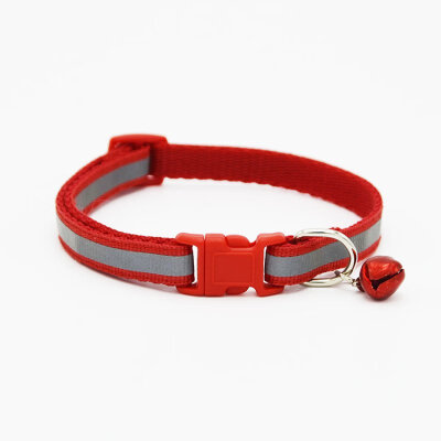 

Nylon Reflective Pet dog Collar Small Dogs Cat Puppy Necklace with Bell For Dog Supplies