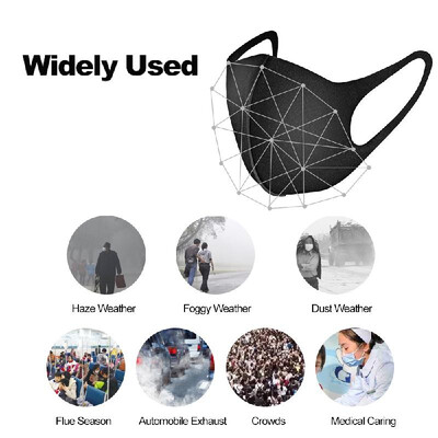 

Sponge mask black pitta mask washable adult children anti-fog dust mask manufacturers wholesale Girls blue&yellow powder 3 p