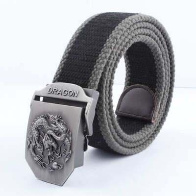 

Chinese style Men Belt Automatic buckle men casual dragon Belt Men thickening Canvas Belt Outdoor Men tidal current cowboys Belt