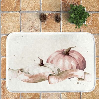 

〖Follure〗Thanksgiving Day Pumpkin lantern Entrance Door Bathroom Mat Indoor Bath Decor