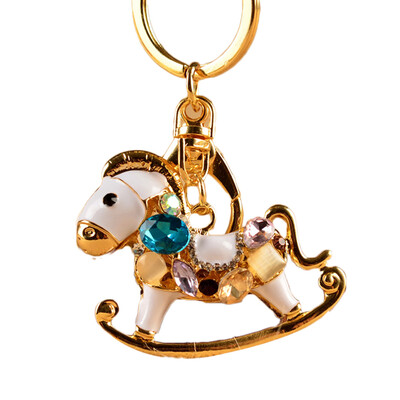 

Rhinestone Horse Funny Fashion Keyring Chain Excellent Keychain 6 Handmade Pendant