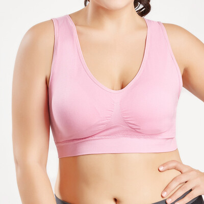 

〖Follure〗Women Pure Color Plus Size Ultra-thin Large Bra Sports Bra Full Bra Cup Tops