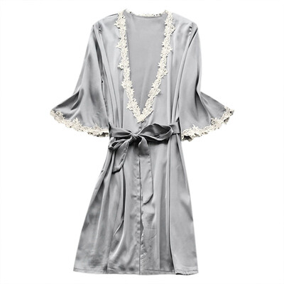 

Toponeto Women Sexy Satin Silk Sleepwear Pajamas Nightdress Lingerie Night Dress