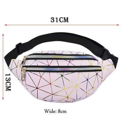 

2019 New Style Fashion Hot Women Waist Fanny Pack Belt Bag Travel Hip Plaid Zipper Bum Bag Small Purse Pouch Waist Bag