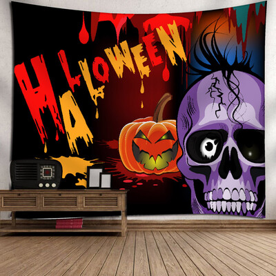 

Toponeto Halloween Moon Pumpkin Tapestry Room Bedspread Wall Art Hanging Home Decor Grand
