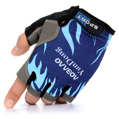 

A Pair New Summer Breathable Thin Section Ice Silk Half Finger Gloves Outdoor Mountaineering Riding Sports Fingerless Gloves