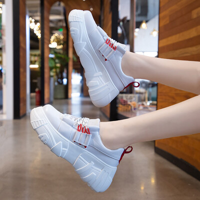 

Muffin Shoes with Thick Bottom Autumn Single Shoes Korean Version Baitie Sports Leisure White Shoes