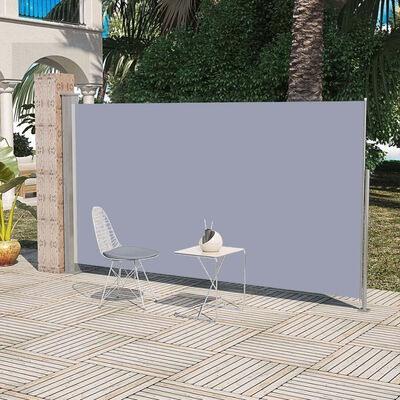 

Patio Retractable Side Awning 71"x118" Gray