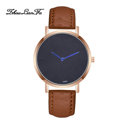 

Wristwatches Casual Fashion Luxury Leather Strap Quartz Watches Clock Drop Shipping Women Simple Dial Relogio Feminino