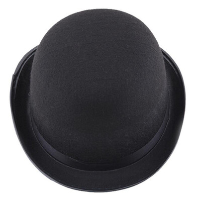 

Stylish Vintage Chaplin Woolen Bowler Hat Halloween Party Cosplay Magic Props Hat For Unisex Men Women