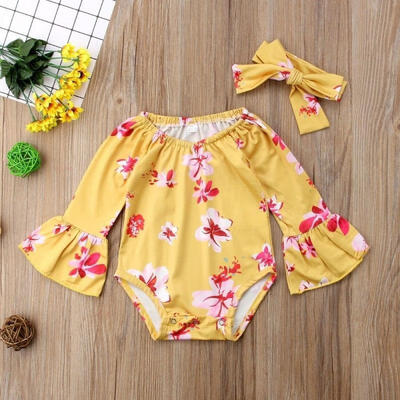 

Cute Newborn Toddler Baby Girl Flower Bodysuit Romper Jumpsuit Outfits Clothes 0-24M