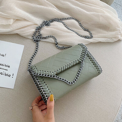 

Qiao Bani 2019 new Korean chic fashion embroidery thread weaving small square bag wild single shoulder diagonal trend handbags