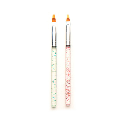 

Toponeto 2pcsset UV Gel Nail Art Brush Polish Painting Pen Kit For Salon Manicure DIY
