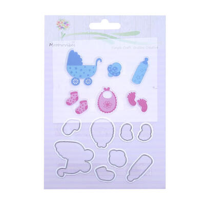 

Silicone Clear Baby Stamp Metal Cutting Dies Stencil Frame Scrapbook Album