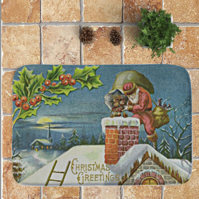 

Tailored Merry Christmas Welcome Doormats Indoor Home Carpets Decor 40x60CM