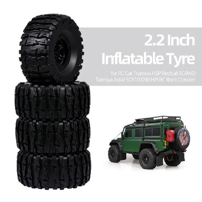 

4pcs 135mm 22 Inch Rim Rubber Inflatable Tyre Tire Wheel for RC Car Traxxas HSP Redcat RC4WD Tamiya Axial SCX10 D90 HPI RC Rock C