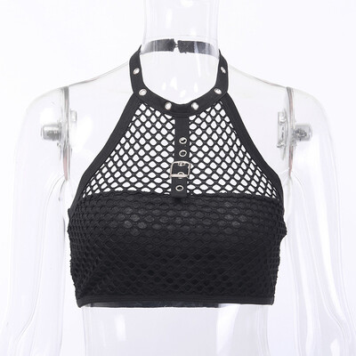 

2019 Fashion Women Tops Halter Neck Cami Vest Tank Crop Tops Shirts Blouse Black