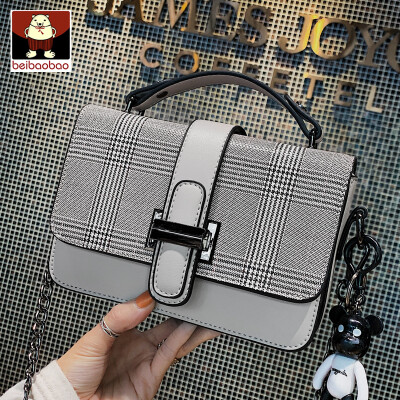 

2019 new Korean fashion Plaid chain handbag small breeze simple shoulder diagonal small square bag