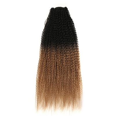 

Noble Afro Kinky Curly Ombre Hair Weaves High Temperature Fiber 30 Long Synthetic Hair Bundles Sew in hair Extensions
