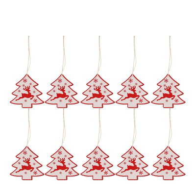 

Gobestart 10 pieces of wooden pendants Christmas decorations home improvement gifts