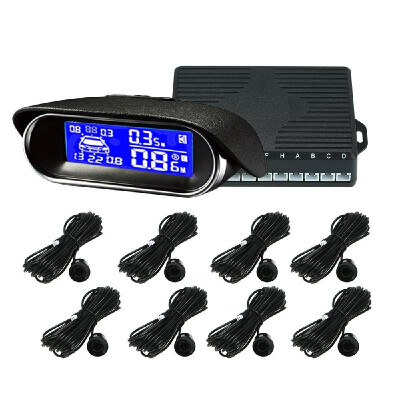 

Car Reverse Backup Radar System Parking Sensors 8 Sensors Electronics Cars Parking Assistance Reversing Radar LCD Display