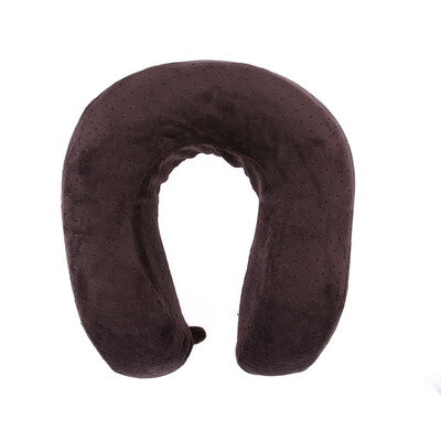 

Velvet with Button Slow Rebound U Pillow Neck Memory Break Travel Pillow