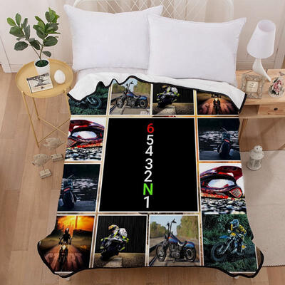 

Greensen Multifunctional 3D Motorbike Pattern Blanket Thin Quilt for Kids Children Sofa Bed Home Travel