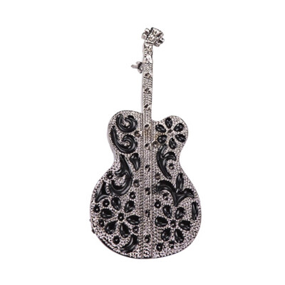 

2019 Fashion Brooches Accessories Vintage guitar man Brooch Musical Instrument Brooches corsage Dress Gift Accessory Men Brooch