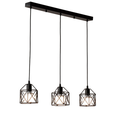 

Industrial Black Pendant Lights Living Room Lamp 3-LIGHT E27