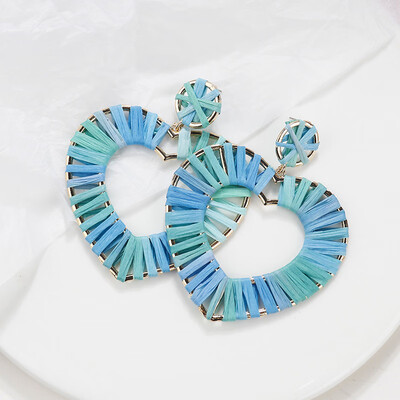 

Flashbuy Bohemian Heart Shape Statement Earrings Alloy Rafite Earrings for Women Fashion Braid Pendientes Girls Beach Jewelry