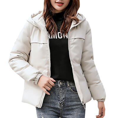 

Toponeto Women Winter Warm Coat Hooded Thick Warm Loose Jacket Short Overcoat