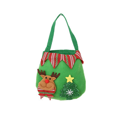 

Merry Christmas Red Candy Bag Christmas Tree Print Pouch Reusable Mini Handbag Xmas for Home Party New Year Decor Gift