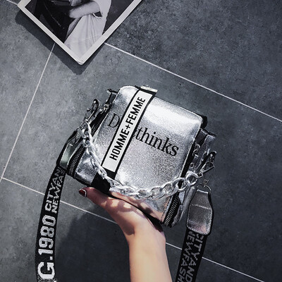 

AOILDLLI Women Bags Fashion Luxury Shoulder Handbags Chains Crossbody Bag Women 2019 Letter Mini Flap Purse bolsa feminina