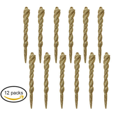 

12pcs Hanging Icicle Ornaments for Christmas Parties Decoration Pendant