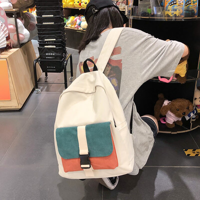 

Ins wind bag super fire backpack female 2019 new Korean version of the girl student canvas bag campus student backpack