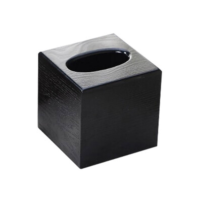 

Toponeto Wood tissue box desktop living room paper tray paper storage box