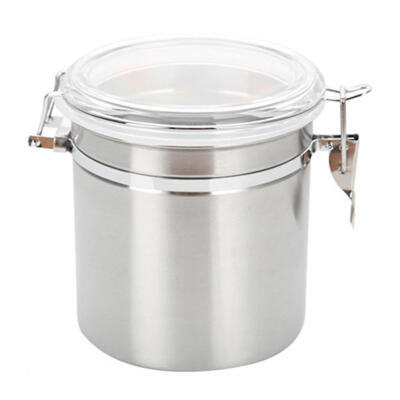 

Stainless Steel Round Shape Thicken Sealed Can Nut Tea Buckle Storage Jar